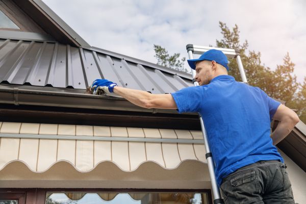 Rain Gutter Screen Install